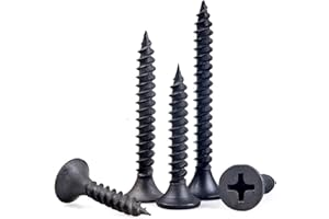 #6x5/8 Drywall Screws, Phillips Self Tapping Countersunk Head, Black Phosphate, Fine-Thread, Grade 8.8 High-Strength Wood Scr