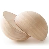 Pinehurst Crafts 2-1/2 Inch Split Wood Balls, Unfinished Half Wooden Balls, Perfect for Crafts, Decorating and Painting, Pack of 5