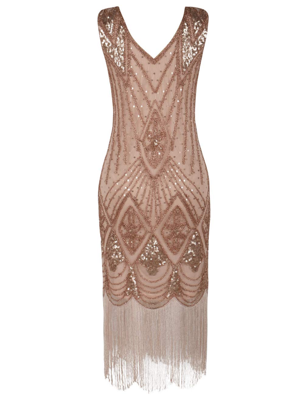 rose gold gatsby dress