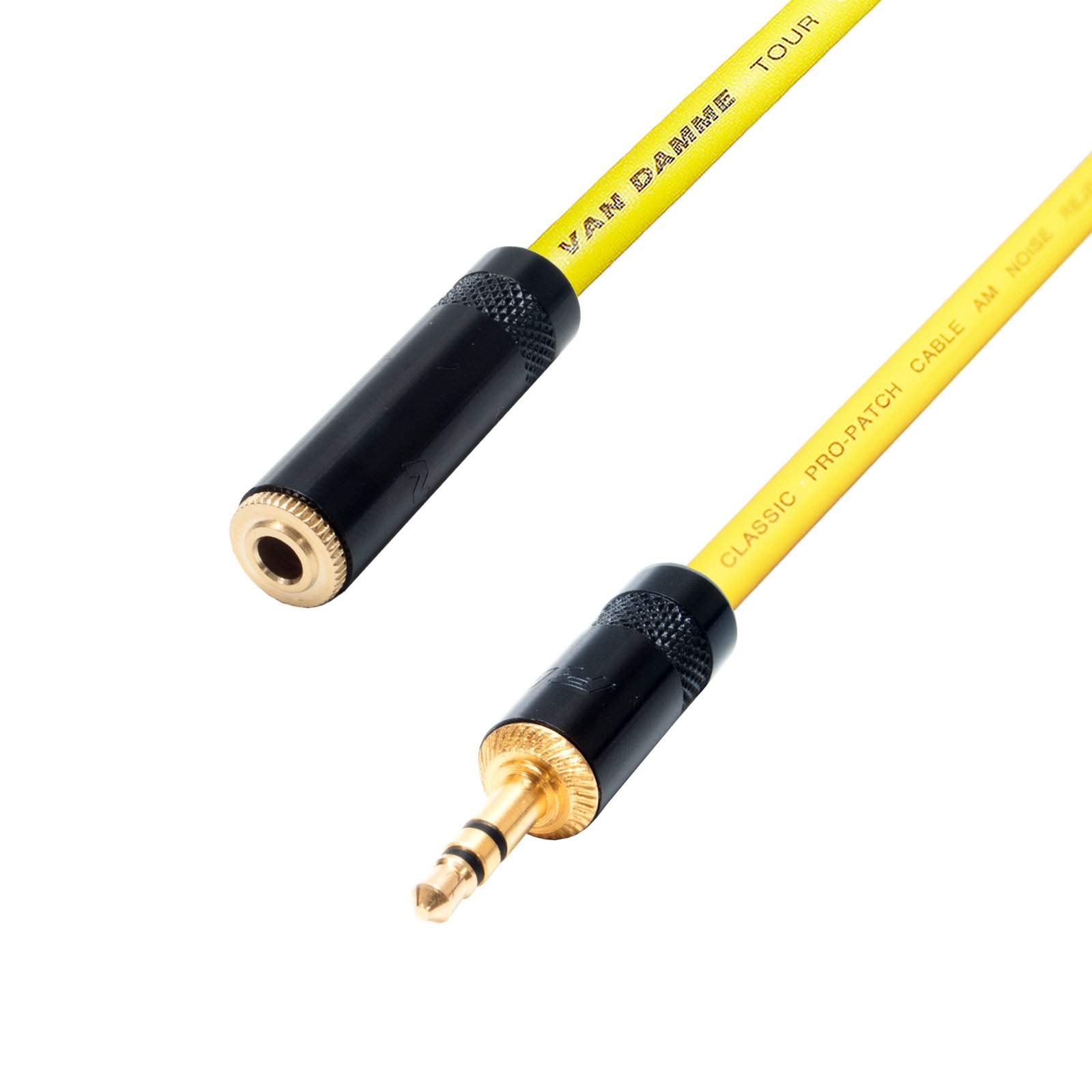 Headphone Extension Cable 3.5 mm Stereo Mini Jack to Female Lead 1 m 3 m 5 m 10 m (25 cm, Yellow)
