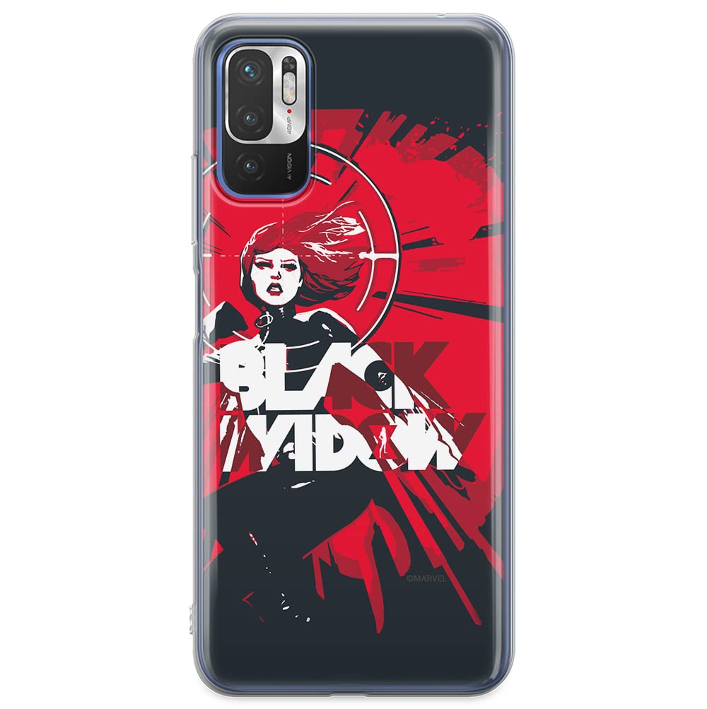 ERT GROUP mobile phone case for Xiaomi REDMI NOTE 10 5G / POCO M3 PRO original and officially Licensed Marvel pattern Black Widow 005 adapted to the shape of the mobile phone, case made of TPU