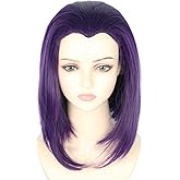 LeMarnia Purple Bob Wigs for Anime Cosplay Wig Halloween Costume Wig