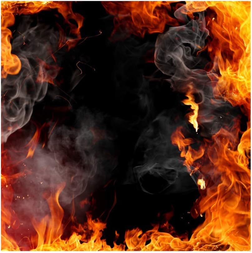 Laeacco Abstract Fire Flame Smoke Flame Backdrop Vinyl 6