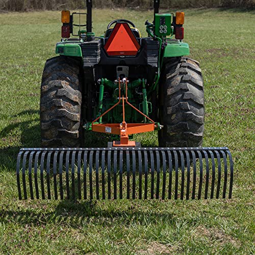 Titan Attachments 3 Point 4 FT Landscape Rake for Compact Tractors
