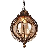 Vintage IP44 Aussenlampe Pendelleuchte Außen Innen Schwarz Aluminium