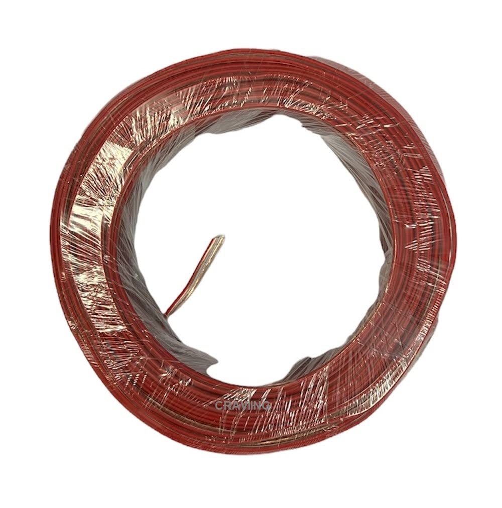 CRAVIING 50m Speaker Cable, Stereo Audio Wire, Multi Strand Loud Speaker Cable, 2 x 1mm Twin Hifi Cable, Speaker Wire