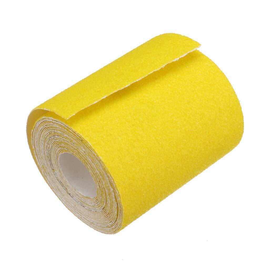 80 Grit Sandpaper Roll Hand and Power Aluminium Oxide Paper Roll 9.3cm x 5m for Wood