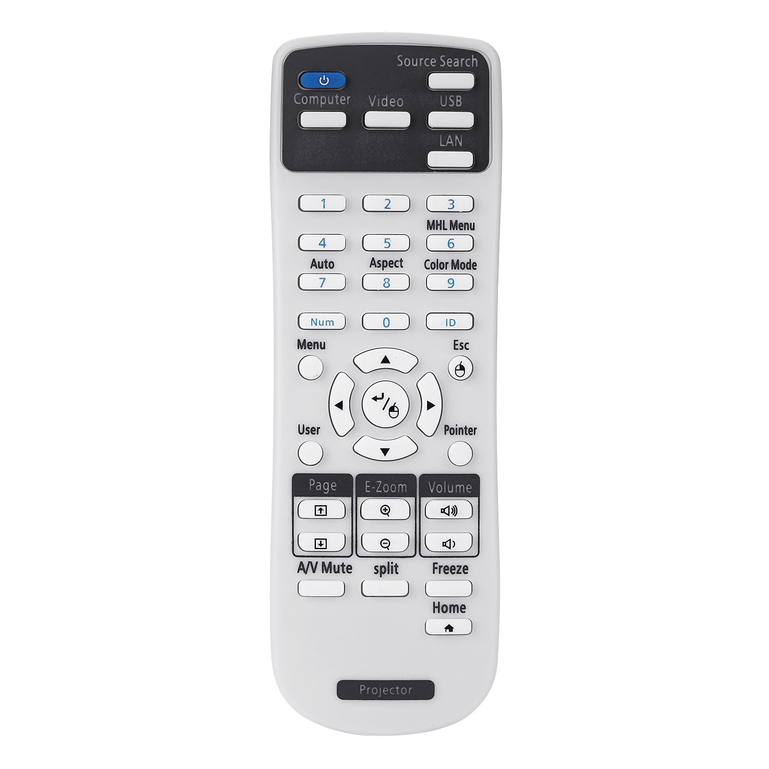 Aimdio 217702300 Projector Remote Control for Epson EB-2250U EB-2040 EB-2055 EB-2065 EB-2140W EB-2155W EB-2165W EB-2245U EB-2255U EB-2265U EB-X500KG EB-X550KG