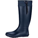 Women's Packable Tall Rain Boots - NOT for Wide Calf - Ultra Lightweight Flat Wellies