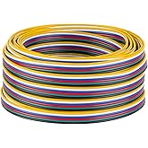 BTF-LIGHTING UL Listed 6 Pin 24AWG Extension Cable,32.8ft/10m Low Voltage 6 Conductor LED Strip Light Wire for FCOB COB 5050 SMD RGBCCT RGBWW Color Changing LED Tape