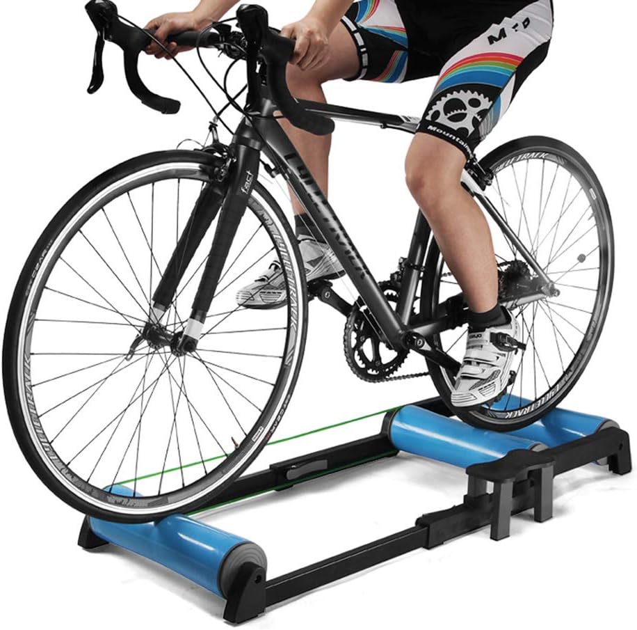 YLEI Bike Rollers Foldable Indoor Cycling Bicycle Roller Trainer Bike Trainer Stand Indoor Exercise Stand with Resistance for MTB Road Bike Exercise