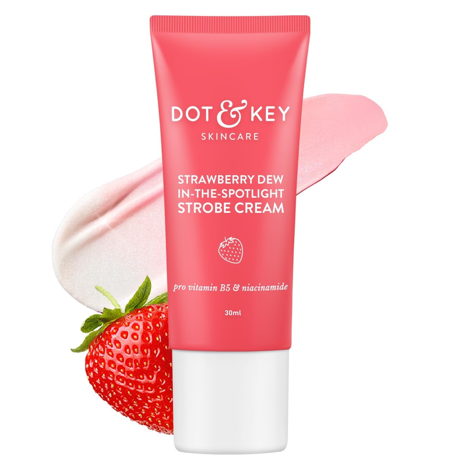 Strawberry Dew Strobe Cream for Face | Skin Radiance Cream | Moisturizer & Highlighter for Face | for Dewy Glazed Instant Glow | Boosts Hydration| for Women & Men | 30ml