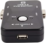 Uinfhyknd USB VGA KVM Switch 2 Port SVGA Keyboard Mouse 1920x1440 view 3