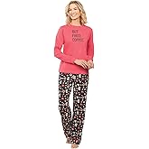 PajamaGram Pajamas for Women - Women's Pajamas, Graphic Top, 100% Cotton