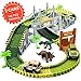 HEDGBOBO Race Track Dinosaur Create A Road 2 Toy Cars 2 Dinosaurs 142 Piece Flexible Track Train Playset