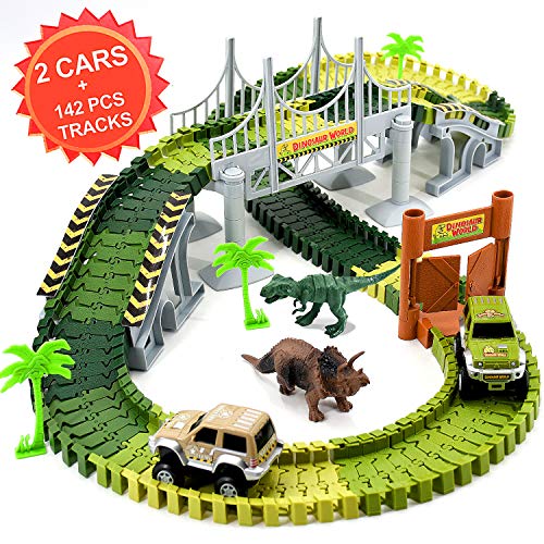 Dino Train Costumes - Newlia Race Track Dinosaur Create A Road 2 Toy Cars 2 Dinosaurs