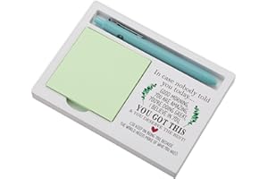 EFFJNSG You Got This Sticky Note Holder for Desk, Encouragement Gift for Friend, Teacher, Nurse, Social Worker, Positive Affirmation Office Decor, Motivational Note Pad Organizer for Women EDP230