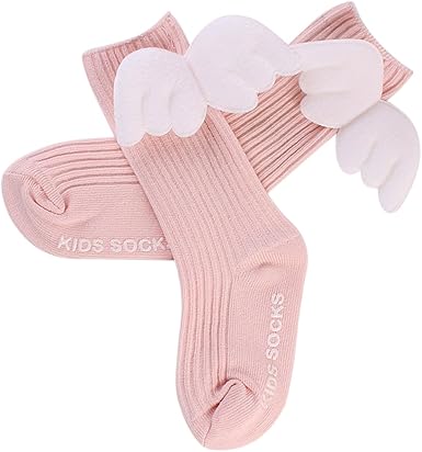 Magideal Chaussettes Hautes Bebe Fille Ailes D Anges Automne Hiver En Coton Doux Amazon Fr Vetements Et Accessoires