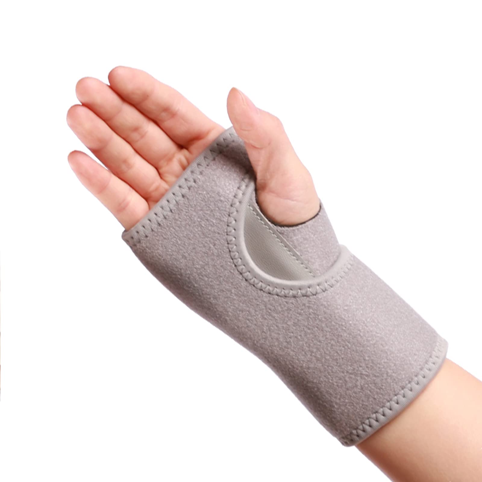 yeloumiss Wrist Splint Support Brace Compression Wrist Brace Elastic Adjustable Carpal Tunnel Support with Metal Strip for Sports, Fitness, Arthritis, Tendonitis One Size Single (Right Hand, Grey)