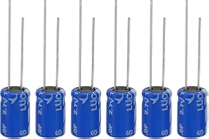 PATIKIL 6 Pcs 2.7V 1F Super Capacitor,0.31 x 0.31 x 0.47 Aluminum Super Capacitors, Winding Type Energy Storage for on Board 