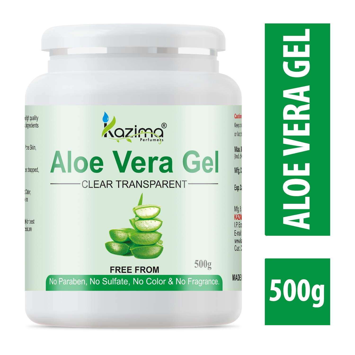 KAZIMA Aloe Vera Gel Raw 100 Pure Natural Gel Ideal for Skin, Face