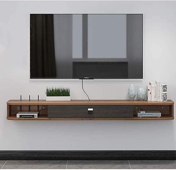 LJYY Schwimmende Regale Wandmontage, TV-Ständer Wandregal Kabelbox