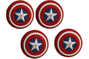 Esports Discounts Controller Thumb Grip Silicone Caps Compatible for Playstation PS5 PS4 PS4 Pro Slim PS3 Xbox One 360 Series S X Switch Pro - Captain America - Two Controller Pack
