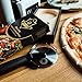 BEST DELUXE PROFESSIONAL PIZZA CUTTER WHEEL with Safe Blade Cover Rocker Knife - Heavy Duty Handle & Large Razor Sharp Stainless Steel Slicer for Waffle Cookie Dough Pie - Chef Choise - by Vinzard