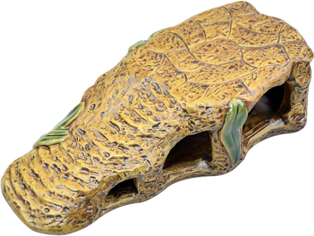 Creation Core Large Turtle Pier Reptile Basking Platform Ceramic Reptile Hide Cave Turtle Basking Ramp Aquarium Habitat Decor Also as Water Tank Filter(Ramp)