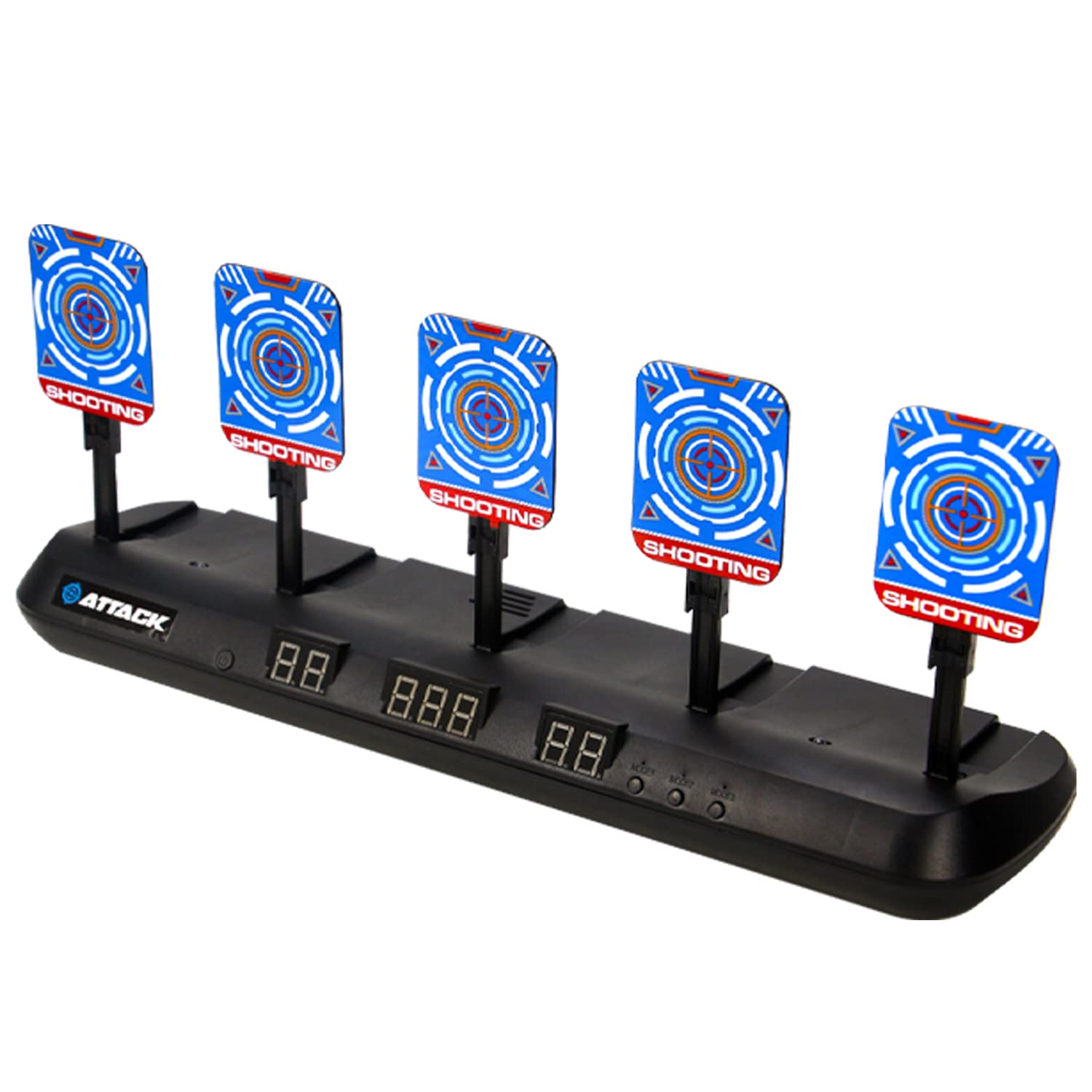 Photo 1 of TORMEN Electronic Shooting Target for Nerf Gun Foam Dart, Digital Scoring Auto Reset Targets with Light Sound Effect(5 Targets