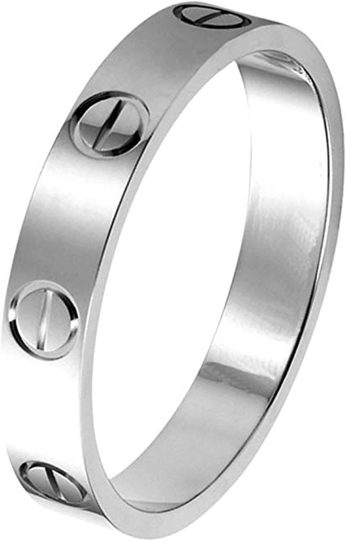 Love Rings Lifetime Promise with Screw Design Best Gifts for Love with Valentine's Day Promise Engagement Wedding