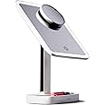 Fancii LED Makeup Vanity Mirror with 3 Light Setting and 15x Magnifying Mirror - Choose Between Soft Warm, Natural Daylight, or Neutral White Lights - Dimmable Countertop Cosmetic Mirror - Aura