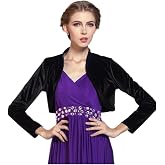 MedeShe Women Long Sleeve Open Front Cardigan Cropped Bolero Shrug