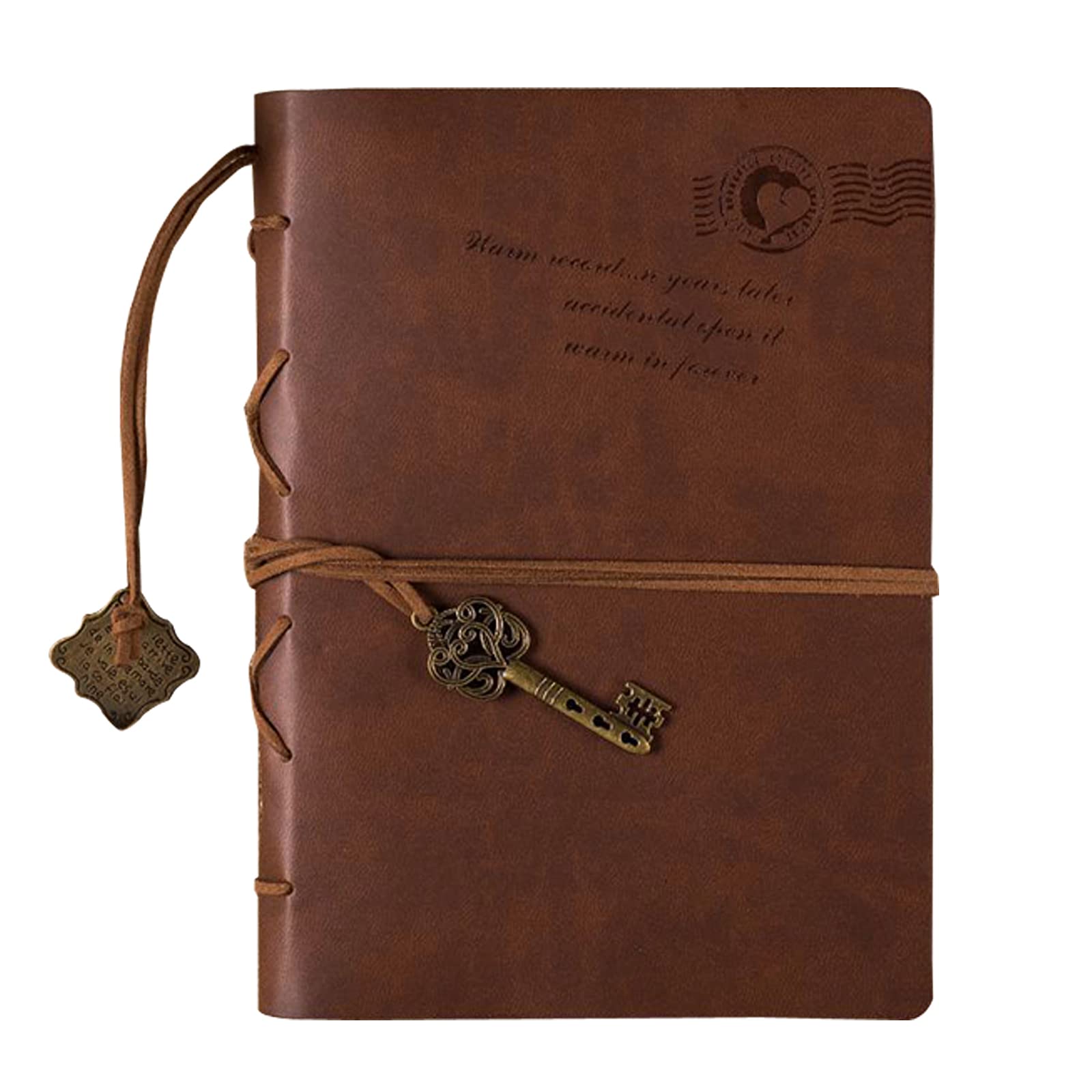 NectaRoy Retro Vintage Leather Bound Notebook with Unlined Blank Pages,Travelers Writing Journals Diary Notepad Sketchbook for Business, Poetry, Writing, Diary