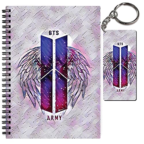 Color Empire Printed Notebook Diary n Keychain Combo| BTS Army | Unrulled Diary | A5 Notepad | Writing Journal | Personal Diary | Daily Notebook Color Empire Printed Notebook Diary n Keychain Combo| BTS Army | Unrulled Diary | A5 Notepad | Writing Journal | Personal Diary | Daily Notebook
