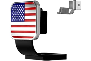 eVerHITCH American Flag Universal Trailer Hitch Cover Tube Plug Insert, Fits 2" Receivers (Red, Blue & Chrome)