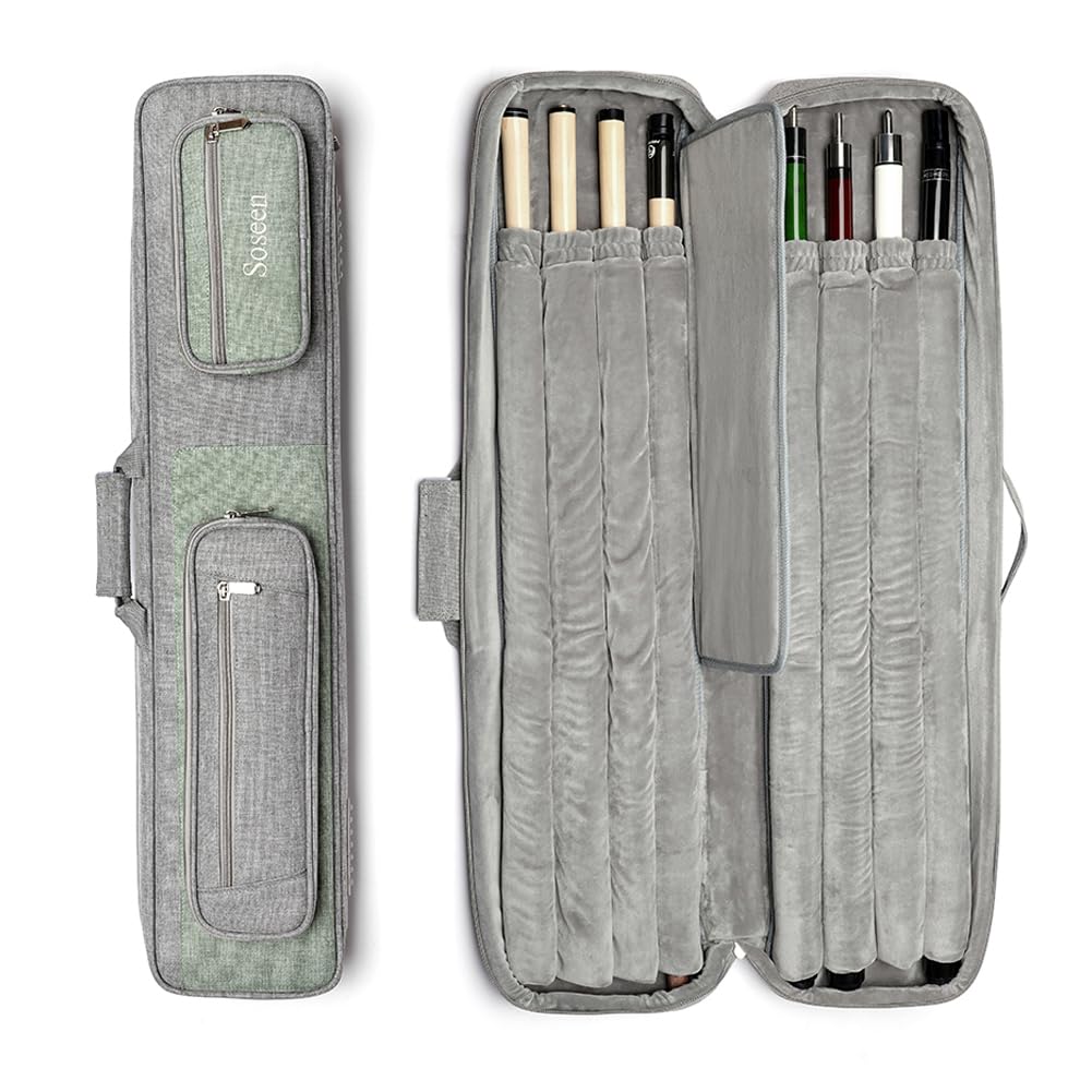 Soseen 32inch Pool Cue Case with 4X4 Design Pool