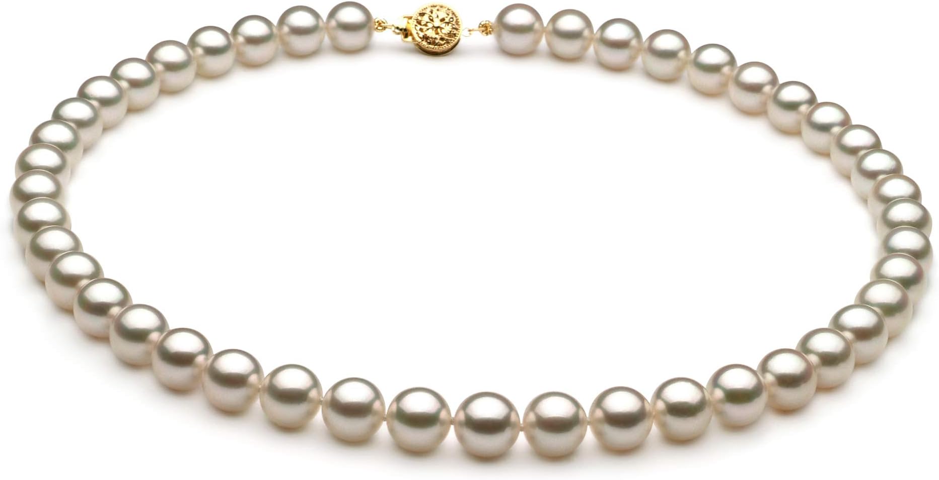 White 8-8.5mm AAA Quality Japanese Akoya Cultured Pearl Necklace for Women