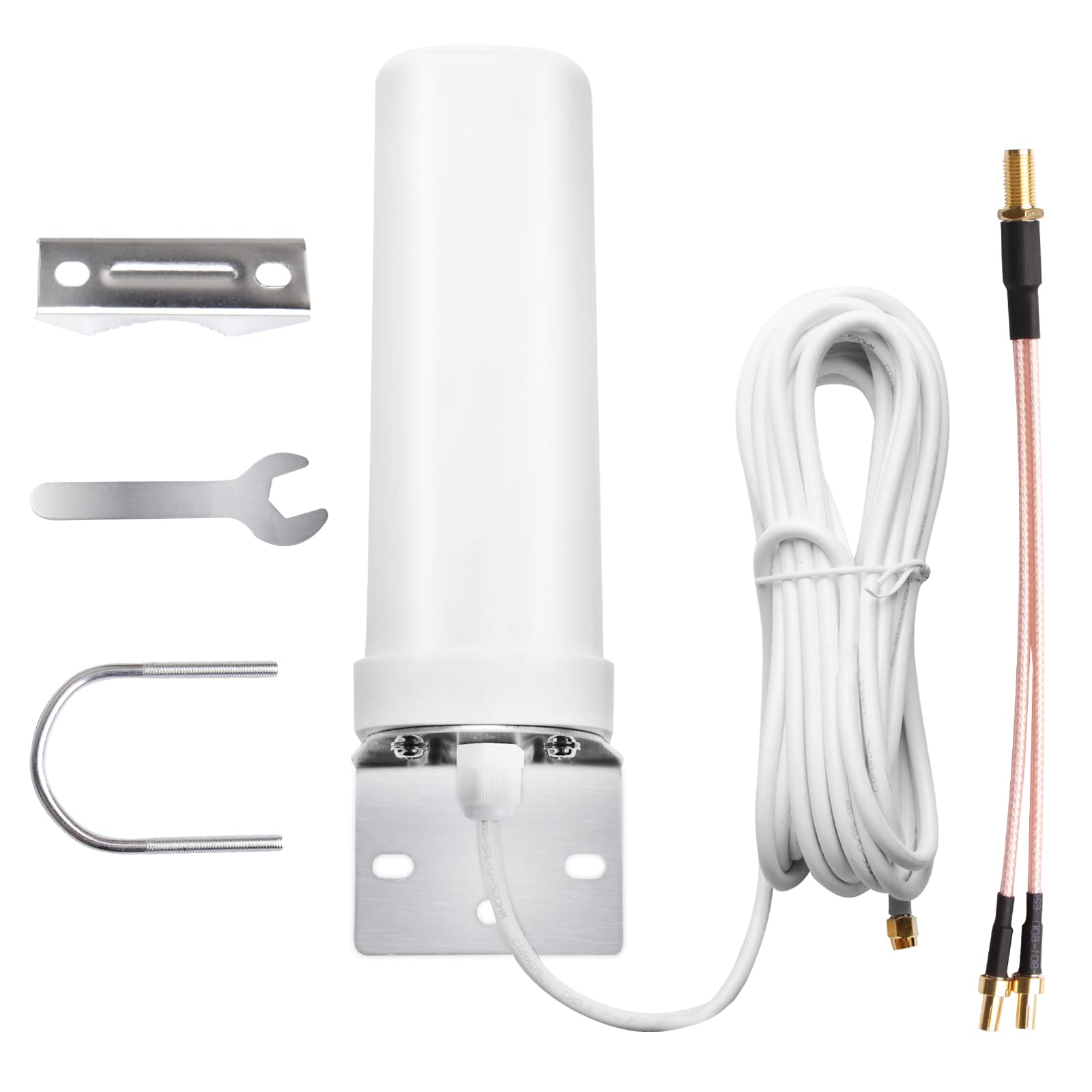 4G LTE Antenna SMA Male Outdoor Antenna Omni-Directional SMA Antenna Compatible with 3G 4G Router Modem Waterproof For Router Mobile Hotspot Wireless Home Phone