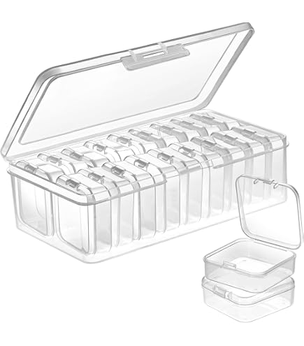 Boîte De Rangement Diamant Broderie 60 Compartiments Avec Étiquettes - Organisateur Perles Strass Plastique Transparent