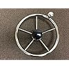 Pactrade-Marine-5-Spoke-Stainless-Steel-Steering-Wheel-with-Turning-Knob-11-L Pactrade-Marine-5-Spoke-Stainless-Steel-Steering-Wheel-with-Turning-Knob-11-L
