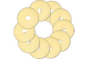Bestgle 45mm Rotary Cutter Blades Replacement, Steel Titanium Coated Rotary Cutters Knife Blade Compatible with Olfa, Fiskar,