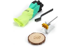 AIMOADO Custom Branding Iron for Wood, Premium Brass Branding Iron Stamp for Food Burger Bread, 1 1/2" Personalized Logo Branding Iron for Wood Leather Woodworking