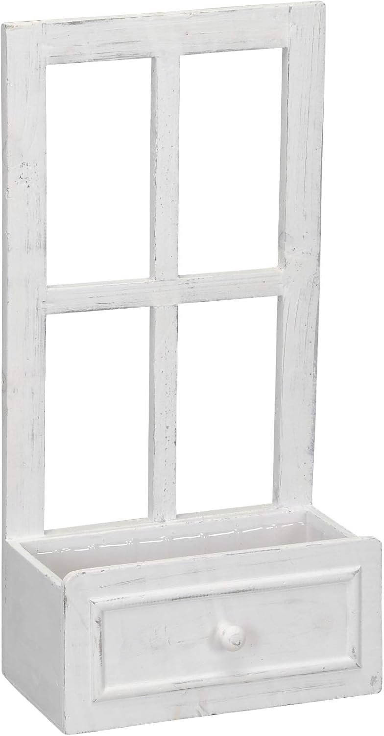 Shabby Chic Deko-Fenster Weiß - Vintage Holzfenster Für Landhausstil