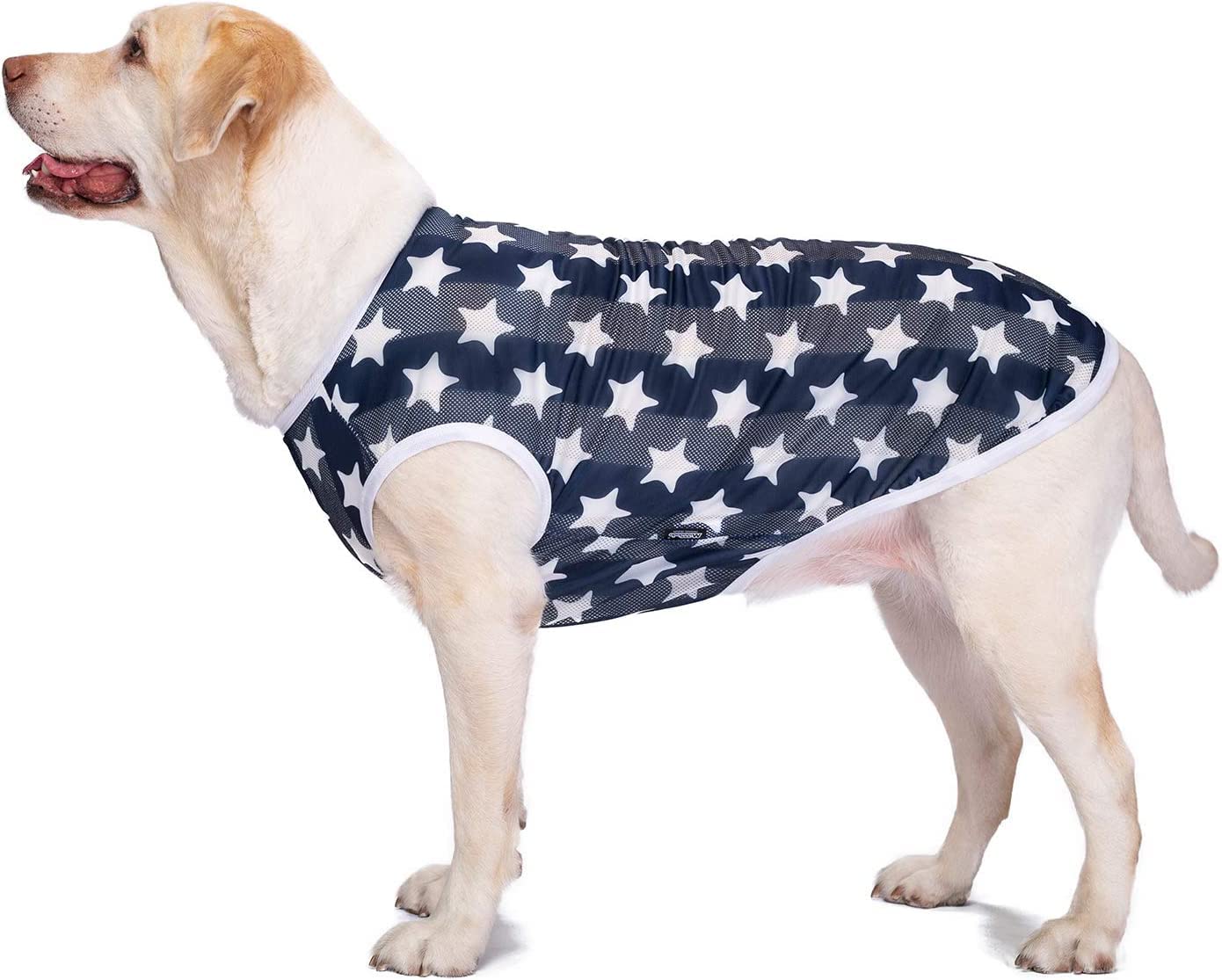 Pet Summer T-Shirt Breathable Jumpsuit Pajamas,Dog Anti-Hair Apparel Onesie Sunscreen Cooling Clothing,Vest Suitable for Large Medium Dogs_34/5XL(Navy Blue)