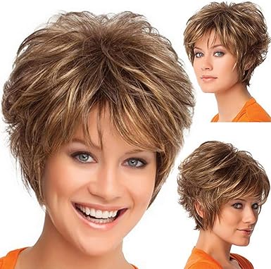 Amazon Com Little Story Fashion Wig Short Haircut Curly Color