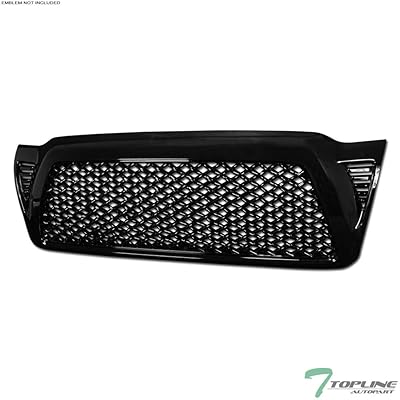 Topline Autopart Black Dragon Mesh Front Hood Bumper Grill Grille ABS Fun 05-11 Toyota Tacoma