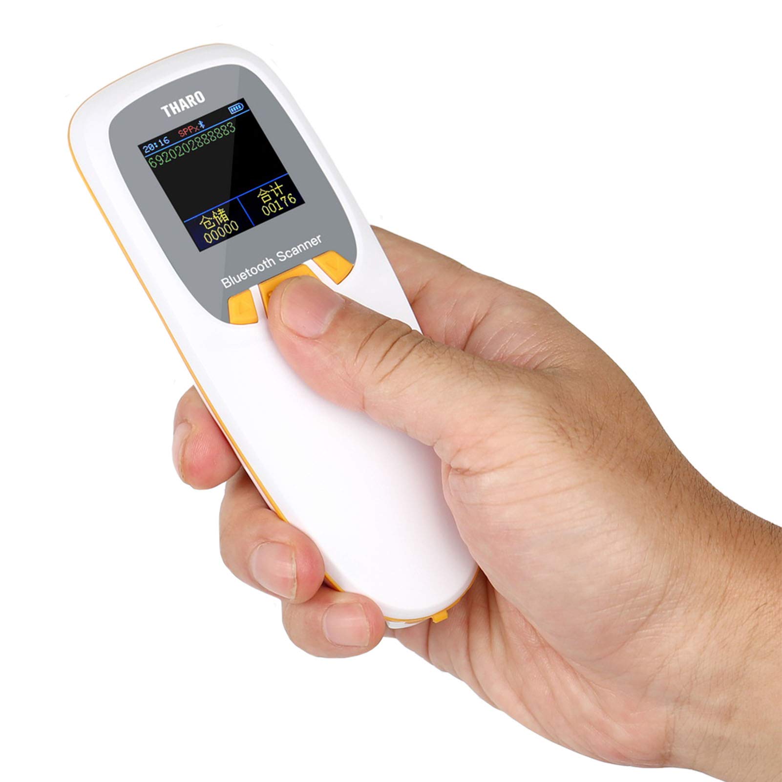 1D 2D QR Wireless Barcode Scanner,THARO Barcode Scanner with Display Screen,Works with Bluetooth and