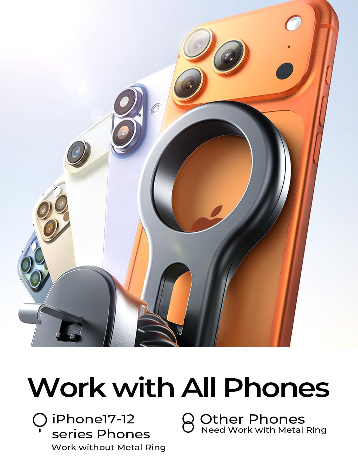 LISEN for MagSafe Car Mount, Magnetic Phone Holder for Car Air Vent Phone Holder [Strong Magnetic] Hands Free Cell Phone Holder Strong Clip Car Accessories fit iPhone 17 Pro Max 16 15 14 13