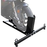 Jack Boss Motorcycle Wheel Chock, Motorcycle Stand Up to 1800LBs, Wide Range 3 Inch to 5 Inch Support Adjustable Front Tire Stand Chocks for Trailer and Truck, Suitable for Most Motorcycles